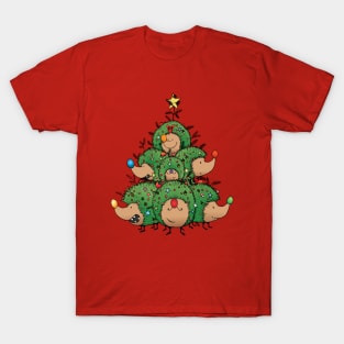 Hedgehogs Christmas tree T-Shirt